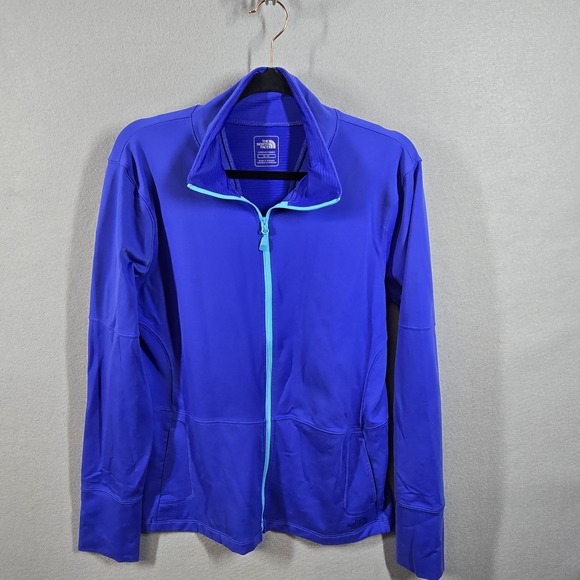 North Face Jacket Womens XL Blue Full Zip VaporWick Lightweight Running Athletic - Picture 7 of 7